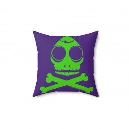 Sid and Marty Krofft Sleestak Skull & Bones P Spun Polyester Square Pillow